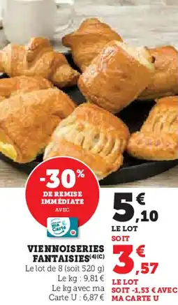 Super U Viennoiseries fantaisies offre