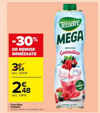 Carrefour Market Sirops Méga Teisseire offre