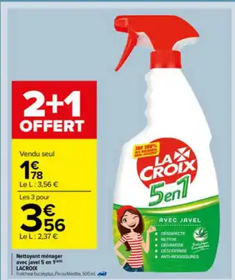 Nettoyant Ménager Avec Javel 5 En 1 Lacroix