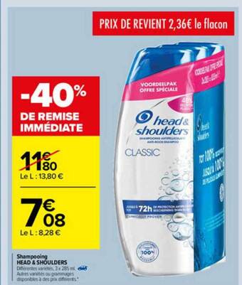Carrefour Market Shampooing Head & Shoulders offre