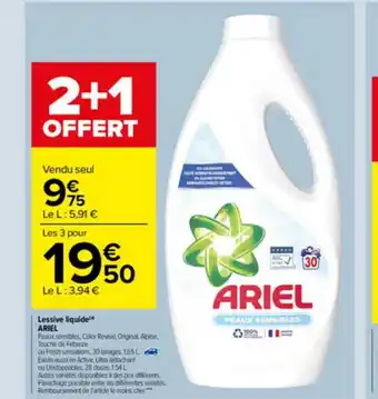 Carrefour Market Lessive Liquide Ariel offre