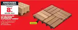 Brico Dépôt Lot de 4 dalles de terrasse clipsables "lempa❞ offre