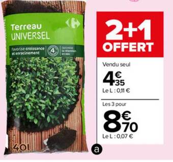 Carrefour Market Terreau Universel offre