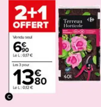 Carrefour Market Terreau Horticole offre