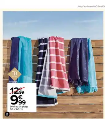 Carrefour Market Le Drap De Plage 90 X 160 Cm offre