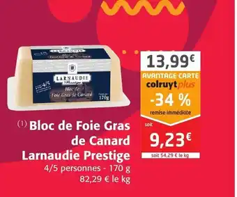 Bloc De Foie Gras De Canard Larnaudie Prestige