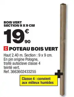 Brico Dépôt Poteau bois vert offre