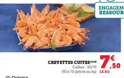 U Express Crevettes cuites offre