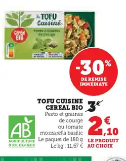 U Express Tofu cuisine offre