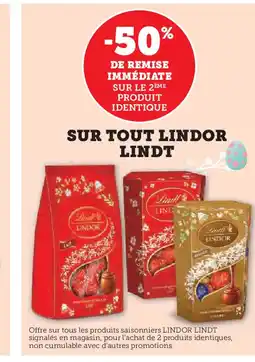 U Express LINDT Sur tout lindor offre