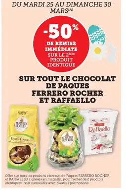 U Express Sur tout le chocolat de paques offre