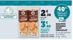 U Express Biscuits fourres gout chocolat offre