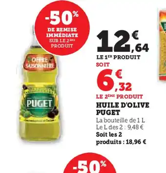 U Express PUGET Huile d'olive offre