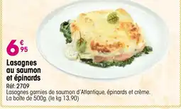 Croque Gel Lasagnes au saumon et épinards offre