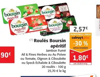 Colruyt Roulès Boursin Apèritif offre