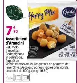 Croque Gel Assortiment d'Arancini offre