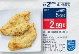 Match Durable - filet de limande meunière offre