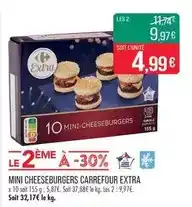 Match Carrefour - mini cheeseburgers offre