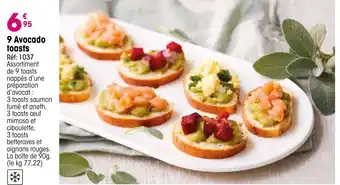 Croque Gel 9 avocado toasts offre
