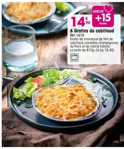 Croque Gel 6 Gratins de cabillaud offre