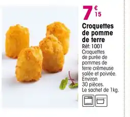 Croque Gel Croquettes de pomme de terre offre