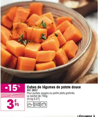 Croque Gel Cubes de légumes de patate douce offre