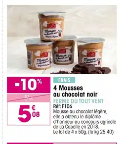 Croque Gel Mousses au chocolat noir offre