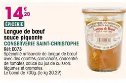 Croque Gel Langue de bœuf sauce piquante offre