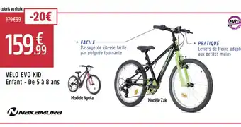 Intersport Vélo evo kid enfant offre