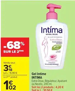 Carrefour INTIMA Gel Intime offre