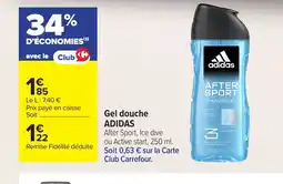 Carrefour ADIDAS Gel douche offre