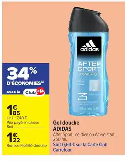 Carrefour ADIDAS Gel douche offre