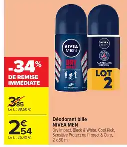 Carrefour NIVEA Déodorant bille offre