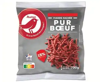 Auchan VIANDE HACHÉE PUR BOEUF SURGELÉE offre