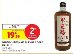 Intermarché Hyper KAIJI Whisky japonais blended gold offre