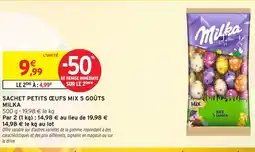 Intermarché Hyper MILKA Sachet petits œufs mix 5 goûts offre