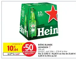 Intermarché Hyper HEINEKEN Bière blonde offre