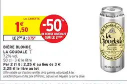 Intermarché Hyper LA GOUDALE Bière blonde offre