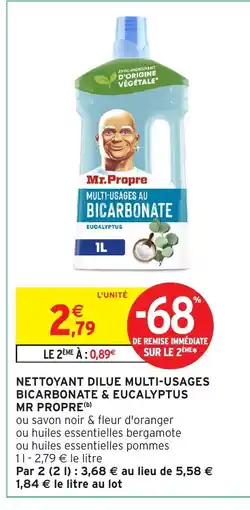 Intermarché Hyper MR PROPRE Nettoyant dilue multi-usages bicarbonate & eucalyptus offre