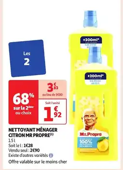 Auchan MR PROPRE Nettoyant ménager citron offre