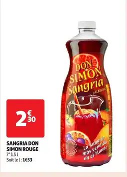 Auchan Sangria don simon rouge 7° 1.5 offre