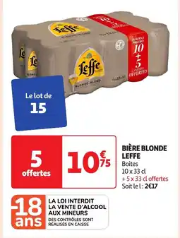 Auchan LEFFE Bière blonde offre