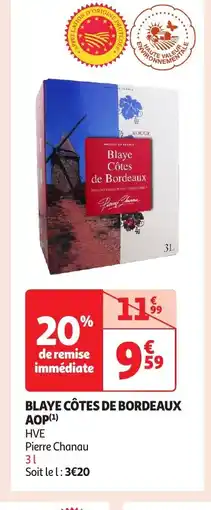 Auchan Blaye côtes de bordeaux aop offre