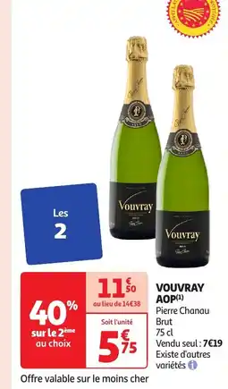 Auchan VOUVRAY Aop offre