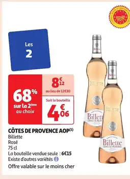 Auchan Côtes de provence aop offre