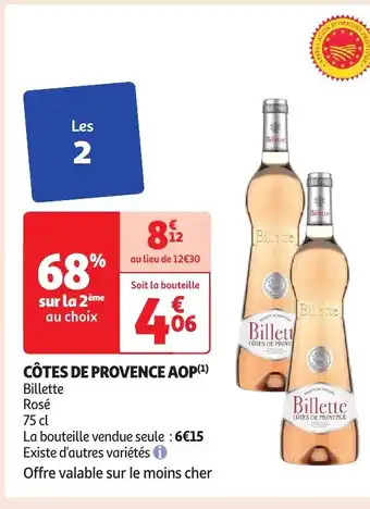 Auchan Côtes de provence aop offre