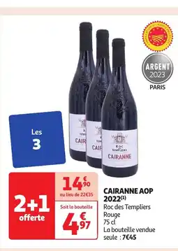 Auchan Cairanne aop 2022 offre