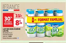 Auchan LACTEL Lait bio demi-écrémé offre