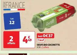 Auchan COCORETTE Oeufs bio offre