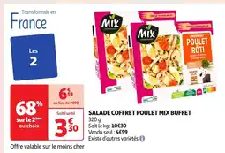 Auchan MIX BUFFET Salade coffret poulet offre